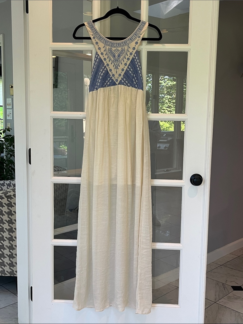 Flying Tomato Embroidered Boho Maxi Dress Sz small EUC